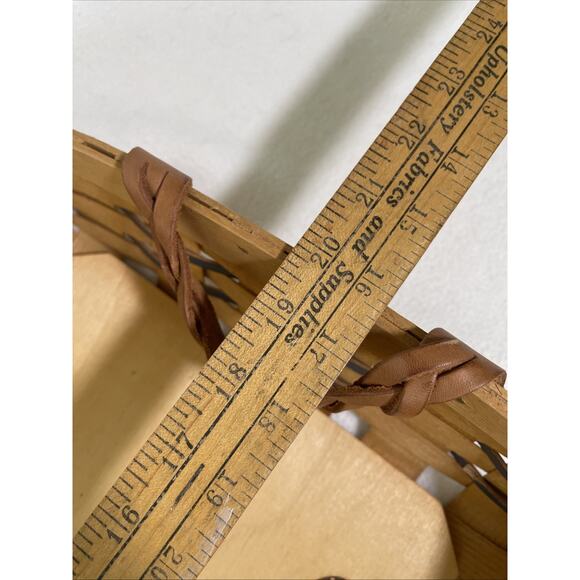 Vintage Peterboro Basket Company w/ Leather Handles- EUC - Picture 6 of 12